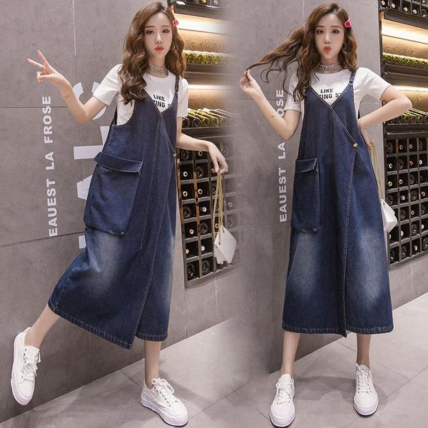 denim dress spring and autumn 2021 casual plus size loose mid-length strap women sleeveless big pocket vestidosk1117 dresses, Black;gray
denim dress spring and autumn 2021 casual plus size loose mid-length strap women sleeveless big pocket vestidosk1117 dresses, Black;gray
