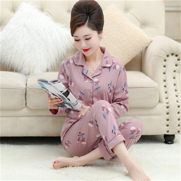 women's sleepwear middle-aged mother pajamas cotton long-sleeved sleepwear pyjamas women loose autumn winter pajama set pijama mujer, Black;red
women's sleepwear middle-aged mother pajamas cotton long-sleeved sleepwear pyjamas women loose autumn winter pajama set pijama mujer, Black;red