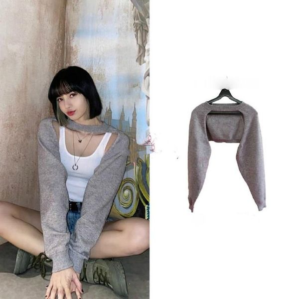kpop korean celebrity dance show round neck halter long-sleeved sweater women nightclub hollow short solid color sweaters, White;black
kpop korean celebrity dance show round neck halter long-sleeved sweater women nightclub hollow short solid color sweaters, White;black