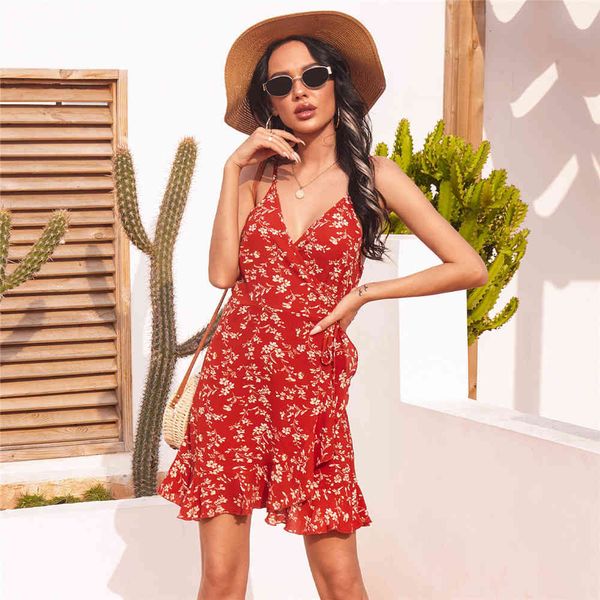 dress floral print spaghetti strap ruffle dress women 2021 summer sleeveless backless lace up v neck ladies elegant holiday dresses qp3q, Black;gray
dress floral print spaghetti strap ruffle dress women 2021 summer sleeveless backless lace up v neck ladies elegant holiday dresses qp3q, Black;gray