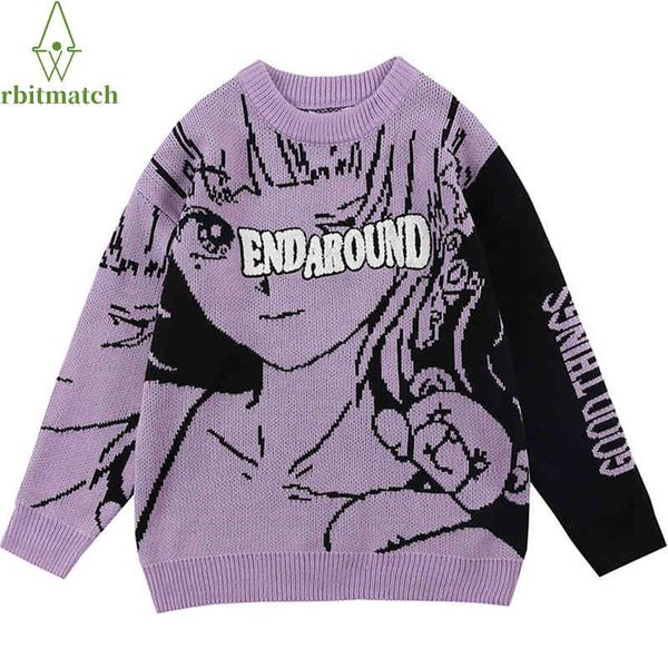 men women japane anime cute girl knitted sweater 2021 autumn streetwear fashion cotton pullover jumper knitwear, Black
men women japane anime cute girl knitted sweater 2021 autumn streetwear fashion cotton pullover jumper knitwear, Black
