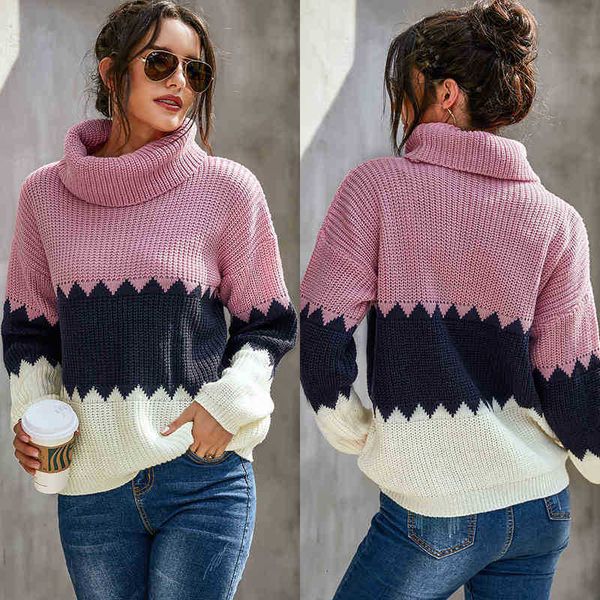 women's sweaters fashion printed sweater casual high neck loose long sleeve tee designer warm womens clo vtq4, White;black
women's sweaters fashion printed sweater casual high neck loose long sleeve tee designer warm womens clo vtq4, White;black