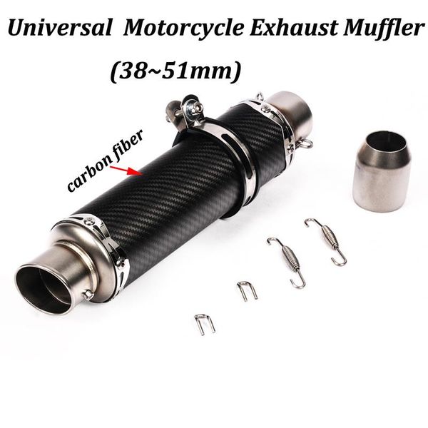 motorcycle exhaust system 51mm muffler modified with s c sticker carbon fiber moto escape for r25 r3 mt-03 fz6n fz6 fz400 xjr400 xj6n
motorcycle exhaust system 51mm muffler modified with s c sticker carbon fiber moto escape for r25 r3 mt-03 fz6n fz6 fz400 xjr400 xj6n