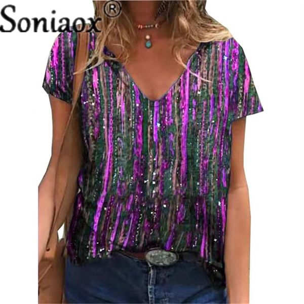 women's t-shirt women vertical stripes gradient short-sleeve fashion printing v-neck loose tie dye oversize for summer 2021 female, White
women's t-shirt women vertical stripes gradient short-sleeve fashion printing v-neck loose tie dye oversize for summer 2021 female, White