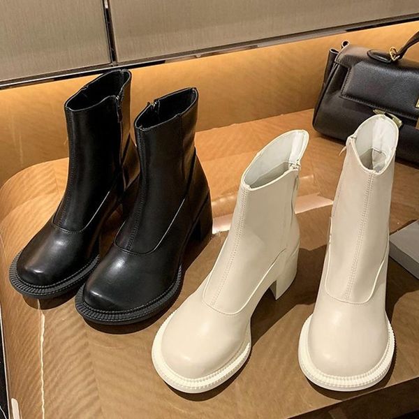 boots 2021 ins women beige 7cm block high heels ankle casual round toe punk designer platform western cowgirl shoes, Black
boots 2021 ins women beige 7cm block high heels ankle casual round toe punk designer platform western cowgirl shoes, Black