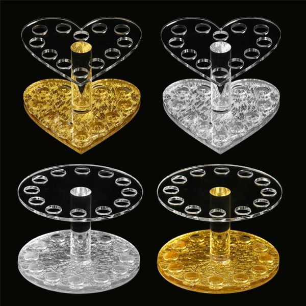 professional heart round makeup nail art 12 holes acrylic gel brush pen holder gold rest stand display brushes, Yellow
professional heart round makeup nail art 12 holes acrylic gel brush pen holder gold rest stand display brushes, Yellow