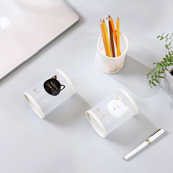 cute cat pen holder girl heart transparent cosmetic brush storage box make-up barrel home office table decoration containe bottles & jars
cute cat pen holder girl heart transparent cosmetic brush storage box make-up barrel home office table decoration containe bottles & jars