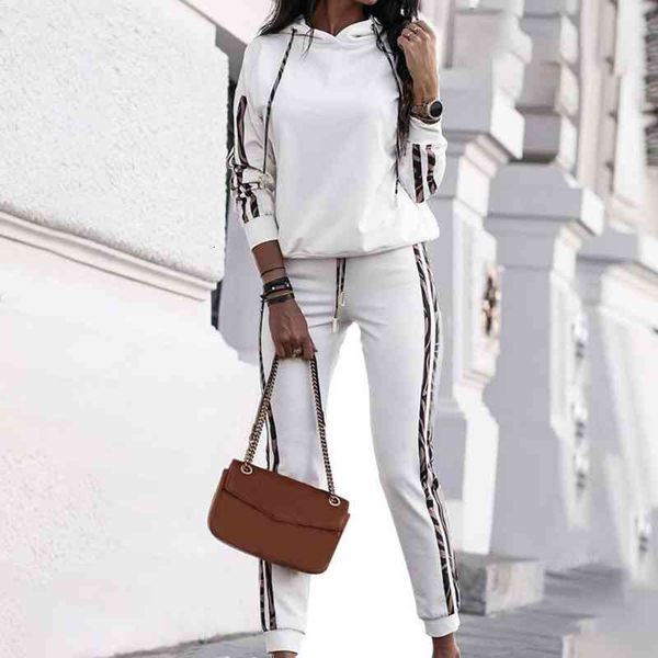 women's suits & blazers hooded sweatshirt, racing track suit with long sleeves and pants, patchwork fashion for spring fall hq0n, White;black
women's suits & blazers hooded sweatshirt, racing track suit with long sleeves and pants, patchwork fashion for spring fall hq0n, White;black