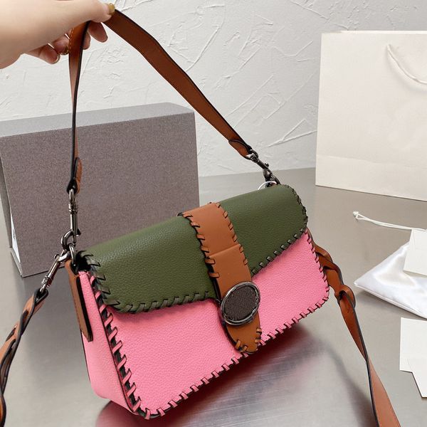 

High S Designers Quality Ladies Small Square Bag Artwork 2021 Women Handbag Fashion Handbags Mother Shoulder Bags Brand Wallet Clutch Letter Leather Chains, Multi-color