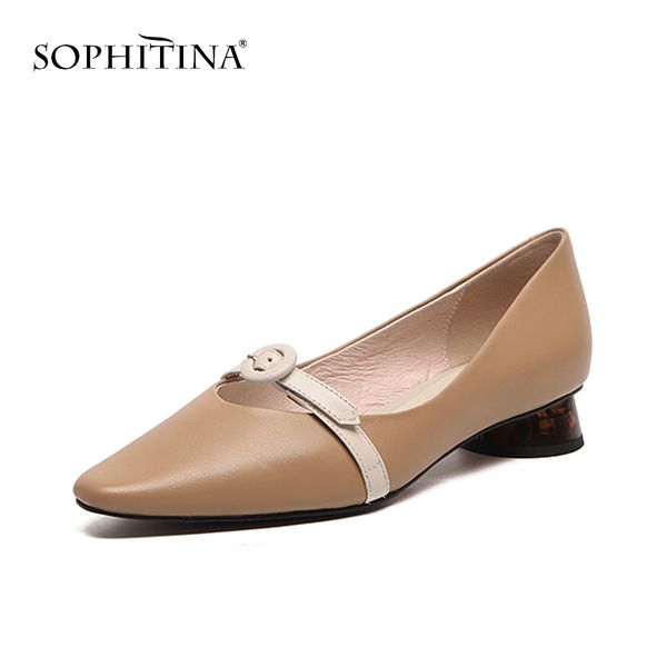 sophitina fashion elegant women pumps cow leather belt buckle decoration slip-on shoes pointed toe pumps po508 210513, Black
sophitina fashion elegant women pumps cow leather belt buckle decoration slip-on shoes pointed toe pumps po508 210513, Black