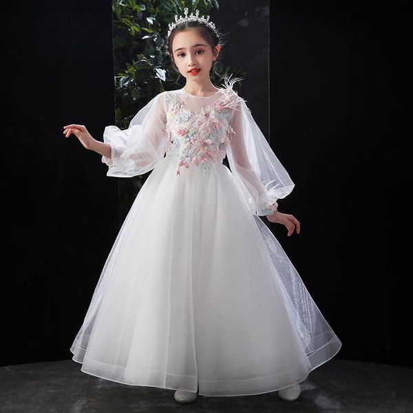 girl's dresses flower girl dress illusion appliques embroidery pearls luxury o-neck princess floor-length tulle lace full kids party go, Red;yellow
girl's dresses flower girl dress illusion appliques embroidery pearls luxury o-neck princess floor-length tulle lace full kids party go, Red;yellow