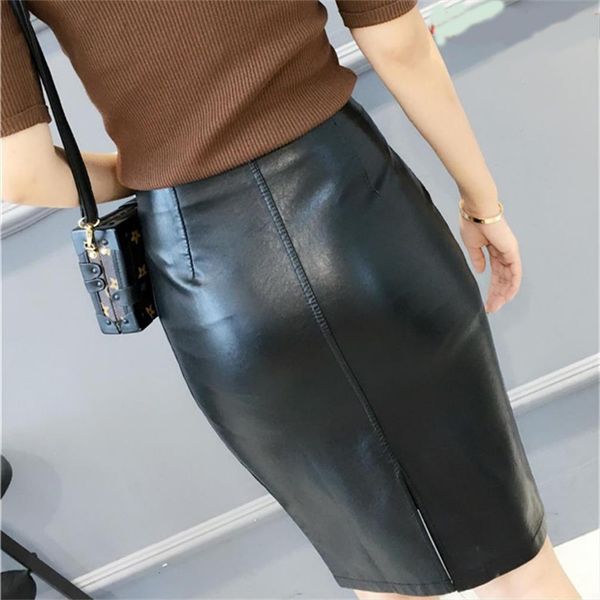 autumn and winter european womens skirts american pu leather slim split wild package hip female long paragraph, Black
autumn and winter european womens skirts american pu leather slim split wild package hip female long paragraph, Black