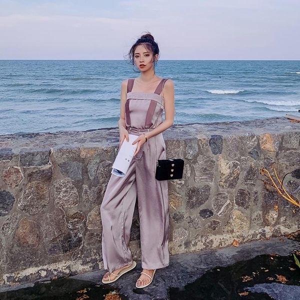 women's jumpsuits & rompers fashion contrast embroidered suspender jumpsuit trend casual wild ladies overalls girls bib pants, Black;white
women's jumpsuits & rompers fashion contrast embroidered suspender jumpsuit trend casual wild ladies overalls girls bib pants, Black;white