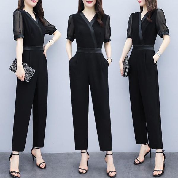 women's jumpsuits & rompers black womens jumpsuit chiffon overalls female summer one piece pants combinaison femme bodysuit, Black;white
women's jumpsuits & rompers black womens jumpsuit chiffon overalls female summer one piece pants combinaison femme bodysuit, Black;white