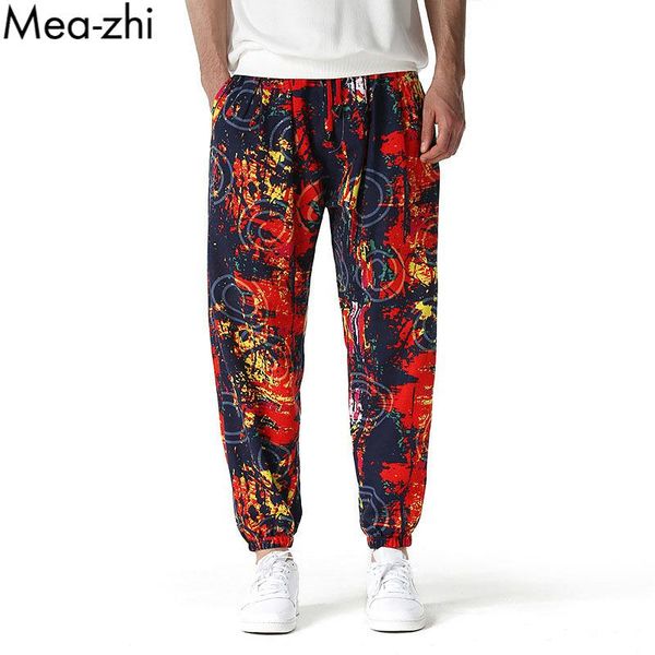 men's pants jogging men fashion streetwear cotton linen loose knickerbockers casual sports printed harem trousers, Black
men's pants jogging men fashion streetwear cotton linen loose knickerbockers casual sports printed harem trousers, Black