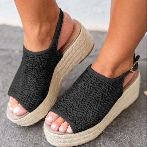 sandals thick bottom weaving women flat peep toe platform shoes 2021 summer back strap casual beach plus size 43, Black
sandals thick bottom weaving women flat peep toe platform shoes 2021 summer back strap casual beach plus size 43, Black