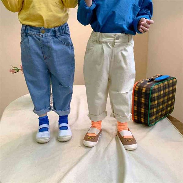 spring fashion ripped jeans boys and girls fringed denim pants 1-6y 210708, Blue
spring fashion ripped jeans boys and girls fringed denim pants 1-6y 210708, Blue