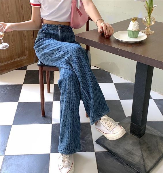 women's jeans plus size for women thin high waist straight street style loose casual wide-legged pants 88355#, Blue
women's jeans plus size for women thin high waist straight street style loose casual wide-legged pants 88355#, Blue