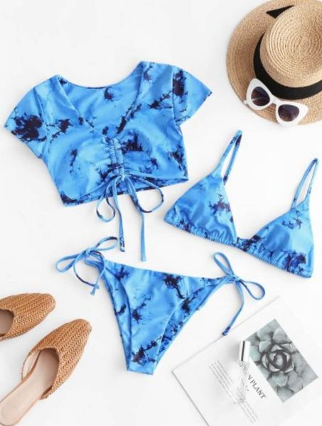 swimsuit 2020 new bikini beach spring vacation three piece split swimsuit, White;black
swimsuit 2020 new bikini beach spring vacation three piece split swimsuit, White;black