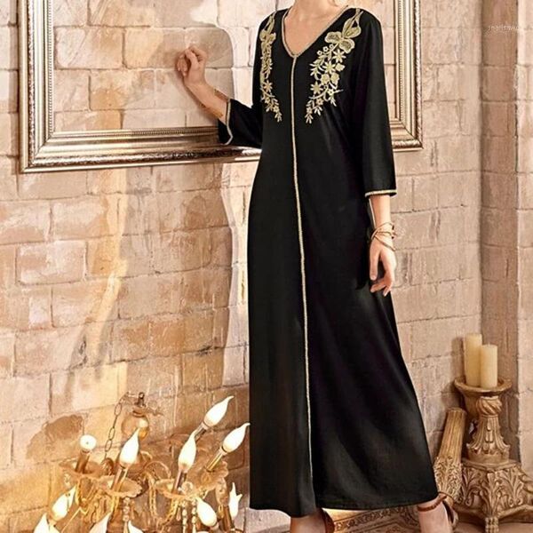 casual dresses summer elegant party dress women deep v-neck long sleeve black golden embroidery pair flower maxi vintage daily, Black;gray
casual dresses summer elegant party dress women deep v-neck long sleeve black golden embroidery pair flower maxi vintage daily, Black;gray