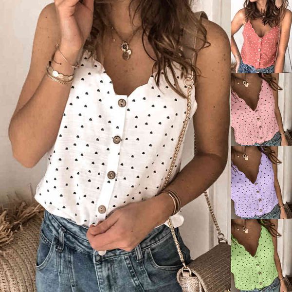 women 2020 polka dot blouse shirt elegant v-neck sleeveless button summer 2xl fashion ladies chic streetwear blusa x0521, White
women 2020 polka dot blouse shirt elegant v-neck sleeveless button summer 2xl fashion ladies chic streetwear blusa x0521, White