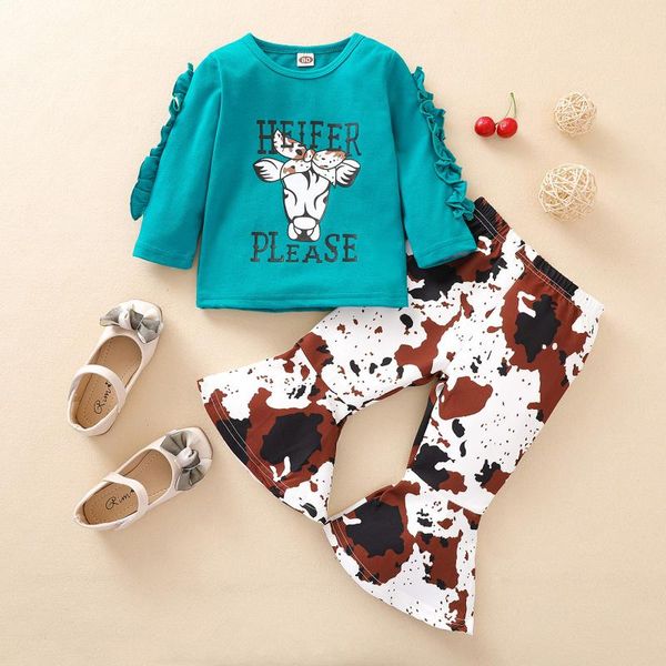 clothing sets fall autumn 6m-5y toddler kids baby girls 2pcs set heifer letter cartoon cow print ruffled long sleeve flared pants outfit, White
clothing sets fall autumn 6m-5y toddler kids baby girls 2pcs set heifer letter cartoon cow print ruffled long sleeve flared pants outfit, White