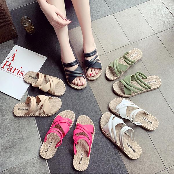 wear sandals shoes two female fairy wind 2021 summer joker straw flat beach wet water slippers, Black
wear sandals shoes two female fairy wind 2021 summer joker straw flat beach wet water slippers, Black