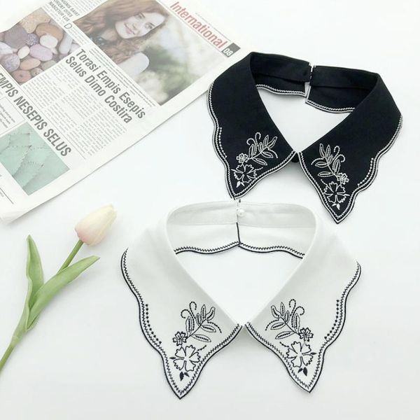 bow ties women peter pan neck shirt cotton fake collar tie embroidery hollow lace flower lapel floral false detachable blouse top, Black;gray
bow ties women peter pan neck shirt cotton fake collar tie embroidery hollow lace flower lapel floral false detachable blouse top, Black;gray