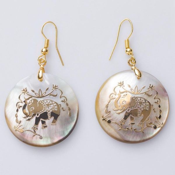 dangle & chandelier natural elephant pattern mother of pearl round abalone shell gold foil circular earrings for women party fashion jewelry, Silver
dangle & chandelier natural elephant pattern mother of pearl round abalone shell gold foil circular earrings for women party fashion jewelry, Silver