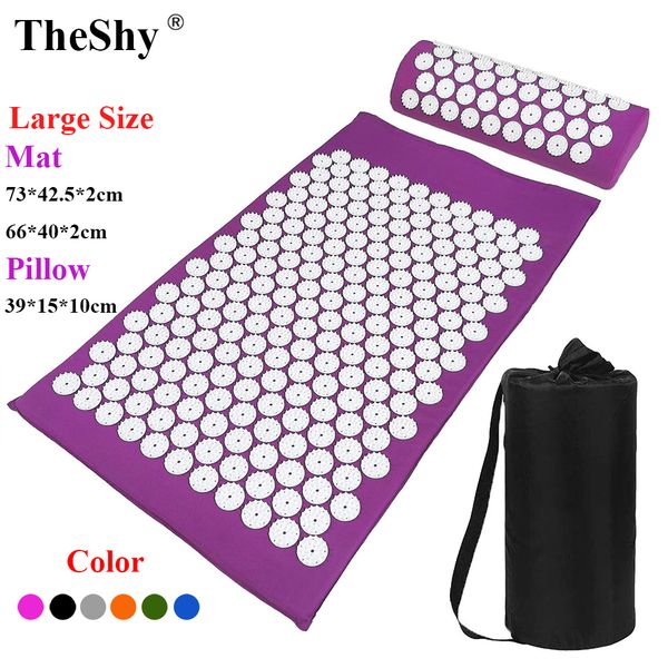 73x42.5cm massage cushion yoga acupressure mat and pillow set neck back foot massager pain stress relief acupuncture mat
73x42.5cm massage cushion yoga acupressure mat and pillow set neck back foot massager pain stress relief acupuncture mat