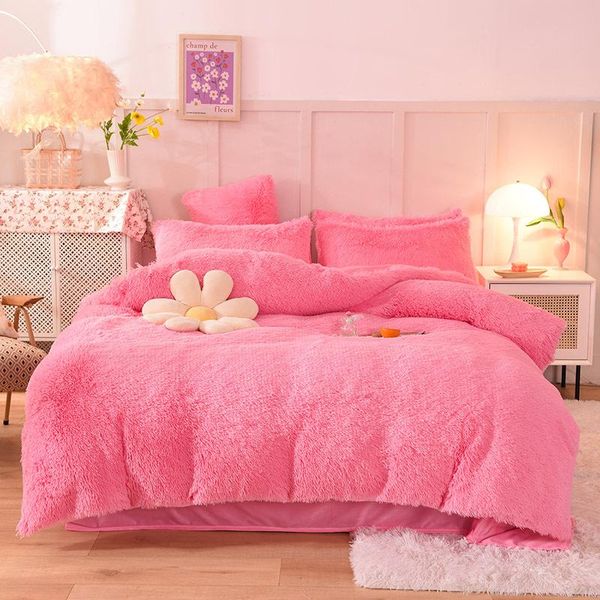 bedding sets 4pcs/set pink bed linen set winter warm adults plush crystal velvet duvet cover quilt sheet bedclothes
bedding sets 4pcs/set pink bed linen set winter warm adults plush crystal velvet duvet cover quilt sheet bedclothes