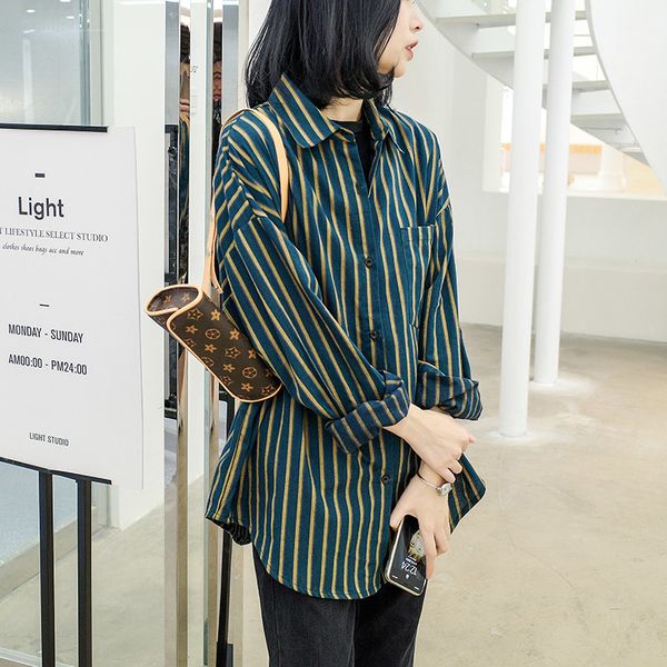 women's blouses & shirts lamtrip unique bf style striped long shirt cotton blouse 2021 spring aw3u, White
women's blouses & shirts lamtrip unique bf style striped long shirt cotton blouse 2021 spring aw3u, White