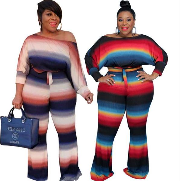 women's two piece pants gradient color printing women ottoman sets autumn slash neck lace-up wide-leg stretch plus size outfits, White
women's two piece pants gradient color printing women ottoman sets autumn slash neck lace-up wide-leg stretch plus size outfits, White