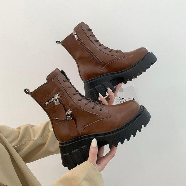 boots women's 2021 fashion british style rubber platform zipper round head comfortable botas mujer, Black
boots women's 2021 fashion british style rubber platform zipper round head comfortable botas mujer, Black