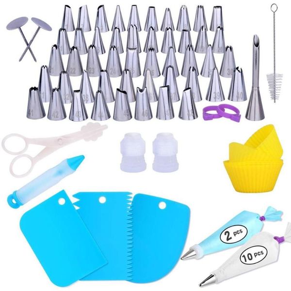 pcs/set pastry bags +49 nozzle set puffs diy icing piping cream reusable silicone muffin cup cake decorating tools baking &
pcs/set pastry bags +49 nozzle set puffs diy icing piping cream reusable silicone muffin cup cake decorating tools baking &