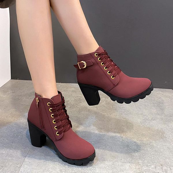 boots winter women short ankle pu leather botas elegant high heels botines mujer chunky sole zipper platform buckle shoes, Black
boots winter women short ankle pu leather botas elegant high heels botines mujer chunky sole zipper platform buckle shoes, Black