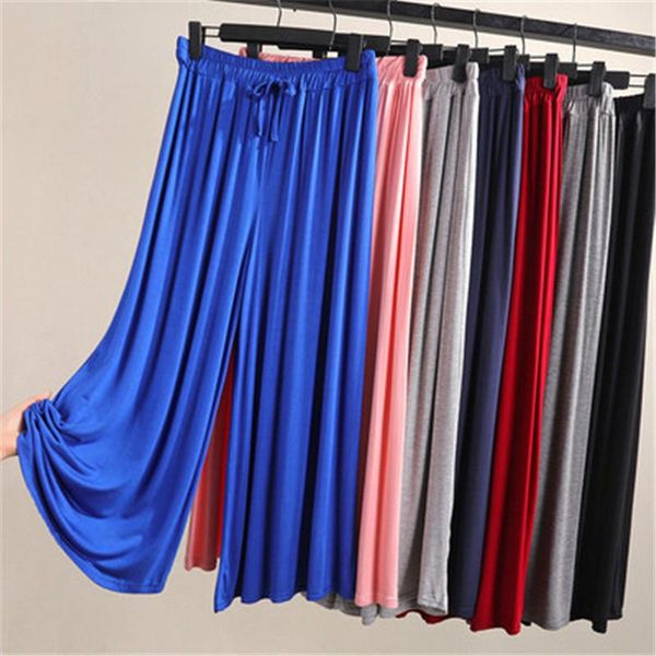 women's pants & capris 2021 modal thin wide leg female summer large size elastic waist loose straight casual women high trousers, Black;white
women's pants & capris 2021 modal thin wide leg female summer large size elastic waist loose straight casual women high trousers, Black;white