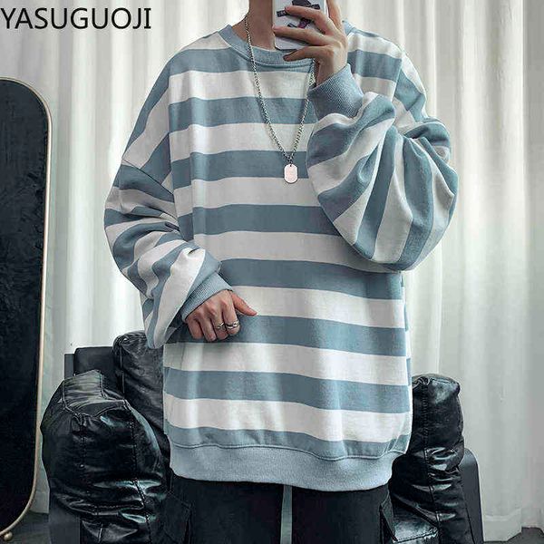 yasuguoji new 2021 spring and autumn japanese streetwear men o-neck sweatshirts casual loose striped hoodies hoddies for teens g1214, Black
yasuguoji new 2021 spring and autumn japanese streetwear men o-neck sweatshirts casual loose striped hoodies hoddies for teens g1214, Black