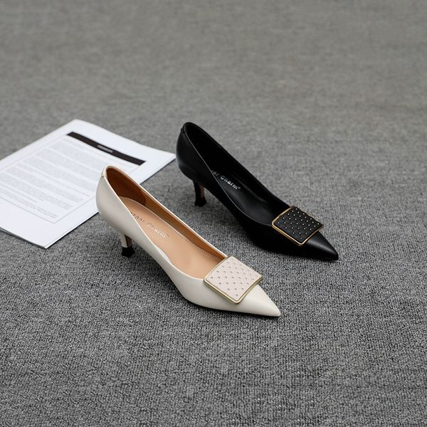 luxury dress shoes 2021 women's sho profsional 6cm pointed shallow mouth woven buckle fine temperament high heel fashion, Black
luxury dress shoes 2021 women's sho profsional 6cm pointed shallow mouth woven buckle fine temperament high heel fashion, Black