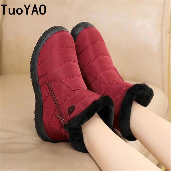 boots women winter snow waterproof warm plush ankle for mother shoes woman booties female size 43, Black
boots women winter snow waterproof warm plush ankle for mother shoes woman booties female size 43, Black