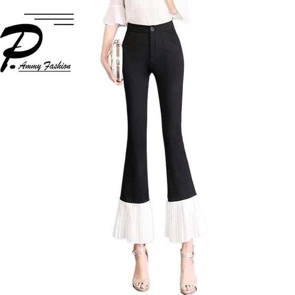 women's pants & capris flare women 2021 summer drape zipper fashion were thin spring black, Black;white
women's pants & capris flare women 2021 summer drape zipper fashion were thin spring black, Black;white
