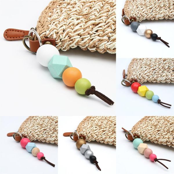 1pc Colorful Wood Beads Geometry Wooden Ball Keychains For Women Handbag Hanging Keyring Summer Handmade Jewelry
1pc Colorful Wood Beads Geometry Wooden Ball Keychains For Women Handbag Hanging Keyring Summer Handmade Jewelry