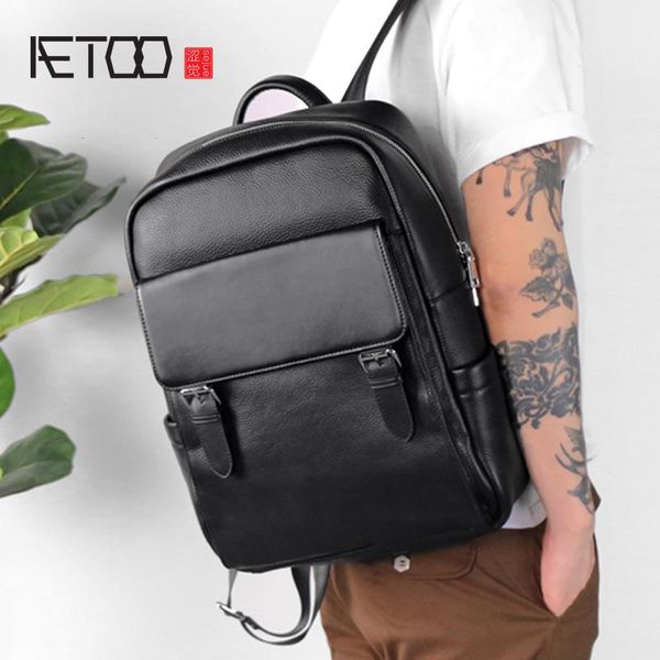 backpack aetoo leather fashion korean trendy men's simple business travel 15 inch computer
backpack aetoo leather fashion korean trendy men's simple business travel 15 inch computer