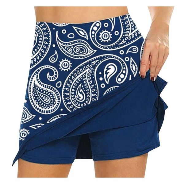 women's shorts bohemia printing skirt women summer running athletic tennis golf skorts for with pockets, White;black
women's shorts bohemia printing skirt women summer running athletic tennis golf skorts for with pockets, White;black