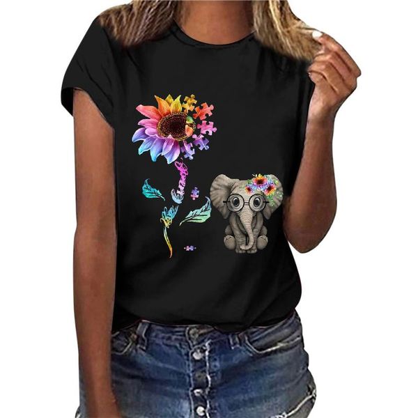 women's t-shirt harajuku vintage tshirt women cartoon animal printing short sleeves round neck casual loose streetwear, White
women's t-shirt harajuku vintage tshirt women cartoon animal printing short sleeves round neck casual loose streetwear, White