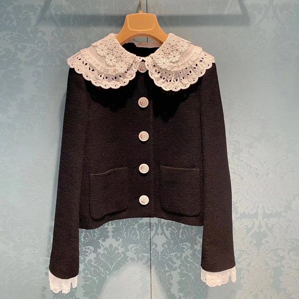 suits 2021 autumn and winter commuter lace doll collar short women jacket ylxk, White;black
suits 2021 autumn and winter commuter lace doll collar short women jacket ylxk, White;black