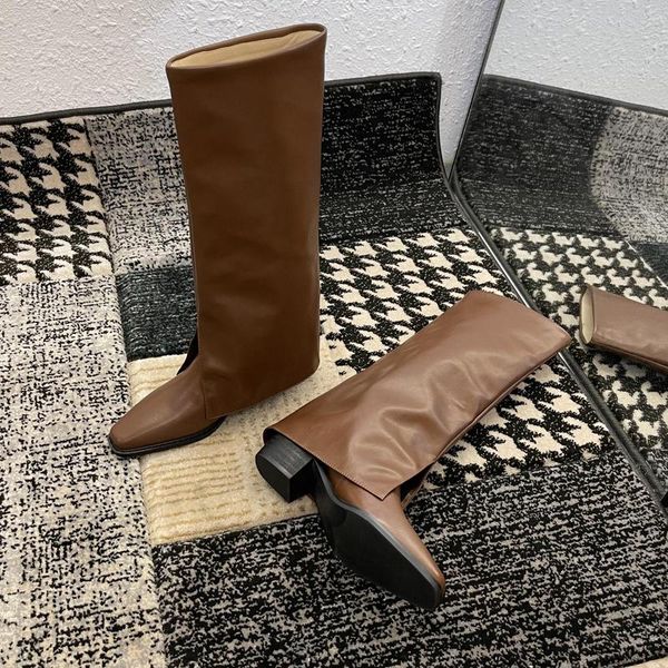 boots 2021 pu leather women knee-high turned-over edge med heel western cowboy square toe ladies shoes street modern, Black
boots 2021 pu leather women knee-high turned-over edge med heel western cowboy square toe ladies shoes street modern, Black