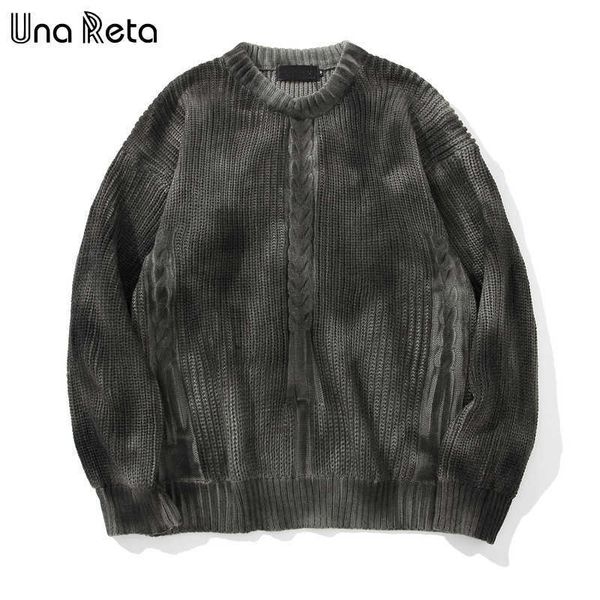 una reta tie dye sweater men autumn streetwear clothing hip hop pullover hole oversize 210909, White;black
una reta tie dye sweater men autumn streetwear clothing hip hop pullover hole oversize 210909, White;black
