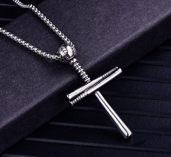 2020 baseball bat cross pendant necklace gold silver black color stainless steel baseball cross pendant necklace for women men hiphop
2020 baseball bat cross pendant necklace gold silver black color stainless steel baseball cross pendant necklace for women men hiphop