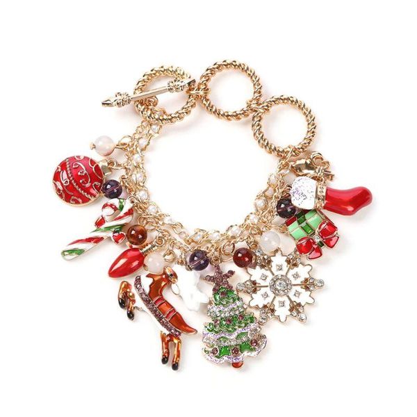 link, chain 2021 merry christmas bracelet diy xmas tree candy cane goldtone pretty decor ornaments all-match elegant decoration, Black
link, chain 2021 merry christmas bracelet diy xmas tree candy cane goldtone pretty decor ornaments all-match elegant decoration, Black